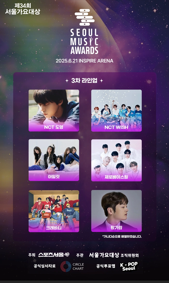 Seoul Music Awards 3rd Lineup Revealed