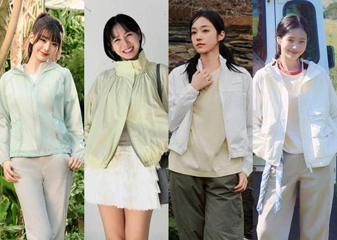 장원영·나나 초경량 바람막이룩