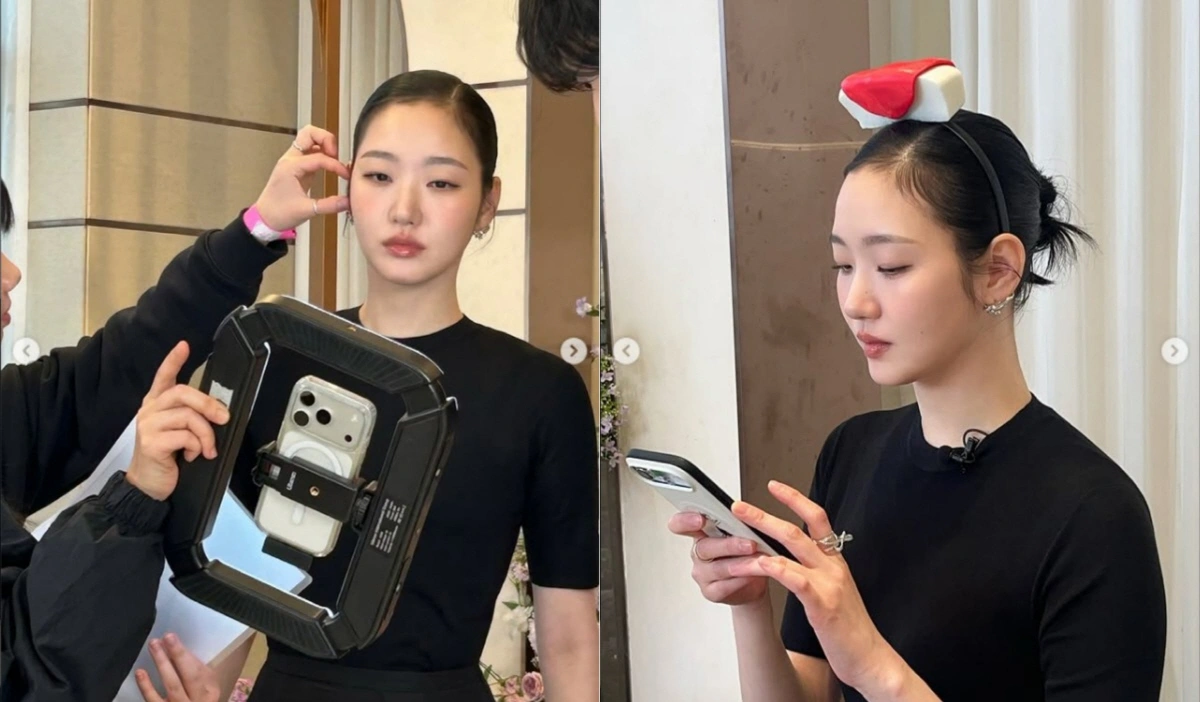 Kim Go Eun's Bold Black See-Through Style