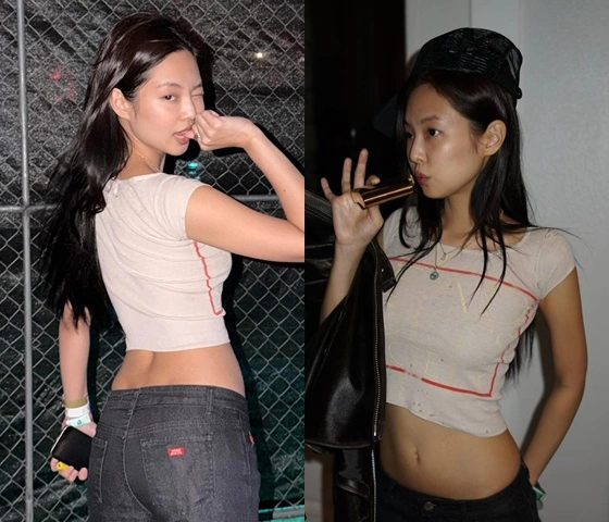 BLACKPINK Jennie's Coachella Crop Top Fashion