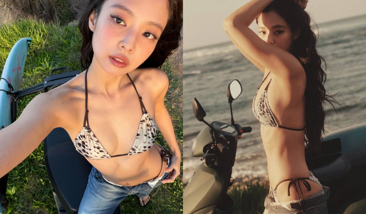 Jennie's Sunkissed Beach Bikini Photos Go Viral