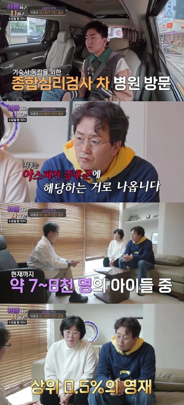 김정태 아들 지후, 아스퍼거 진단