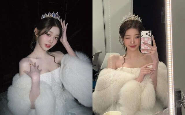 IVE Jang Wonyoung's Off-the-Shoulder Look Stuns