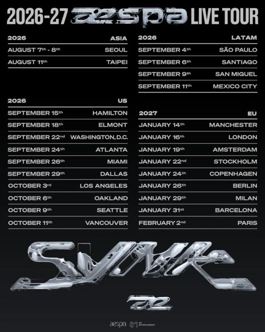 aespa Announces 2nd Full Album & World Tour