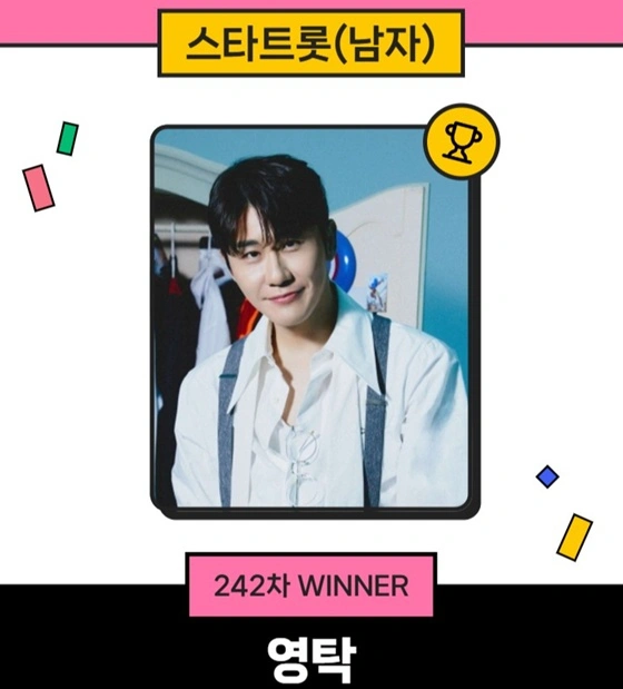 韓国トロットスター 영탁、人気1位