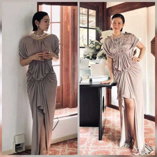 Son Ye-jin's dress pleats catch the eye