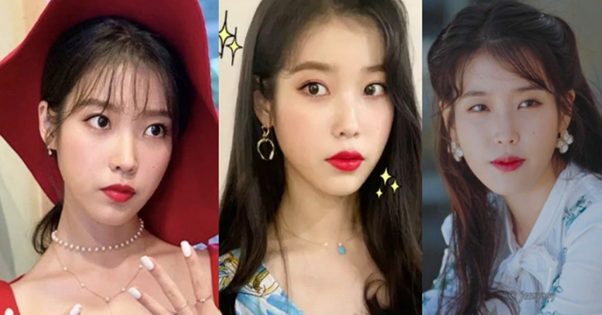 아이유 긴머리 반묶음법